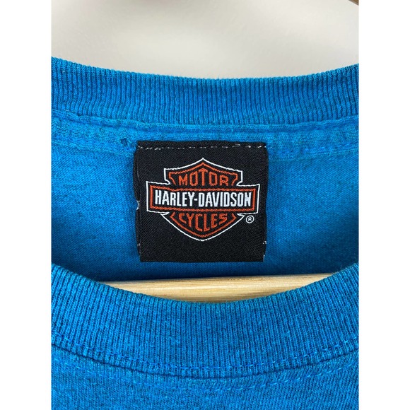 2017 - Harley Davidson Motorcycles Big Print Minnesota Blue Tee - XL - Picture 11 of 13